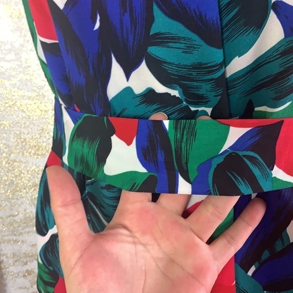 Armani Exchange Floral Print Halter Mini Belted Dress Size 4 - Picture 7 of 16